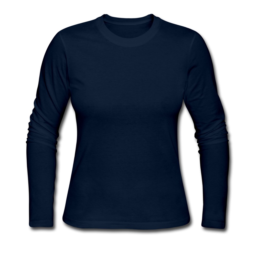 Women's Long Sleeve Jersey T-Shirt - navy
