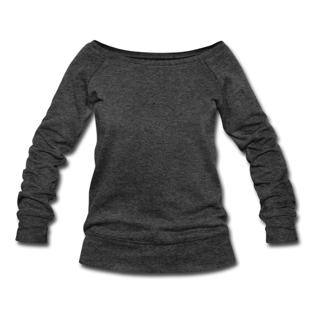 Women's Wideneck Sweatshirt - heather black