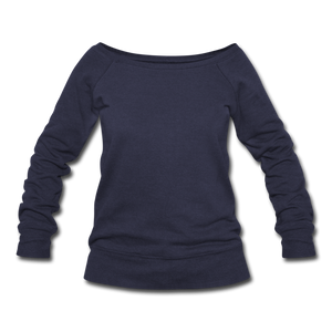 Women's Wideneck Sweatshirt - melange navy