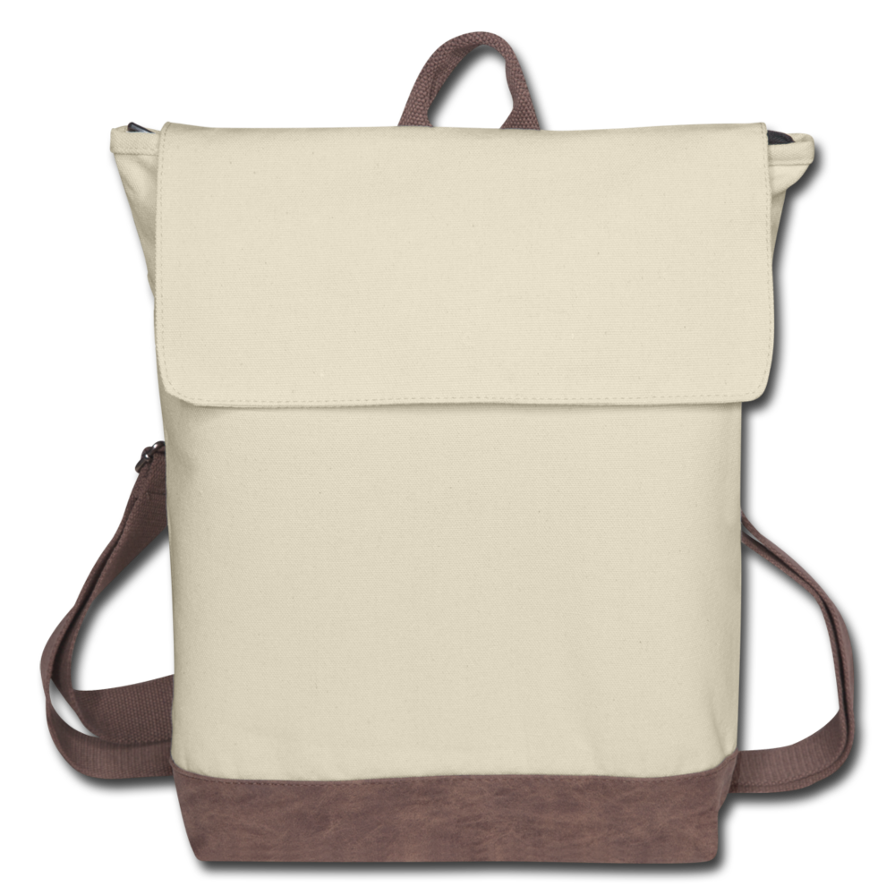 Canvas Backpack - ivory/brown