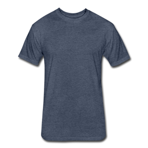 Fitted Cotton/Poly T-Shirt by Next Level - heather navy