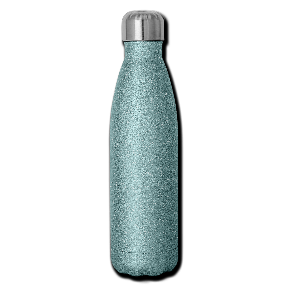 Insulated Stainless Steel Water Bottle - glitter turquoise