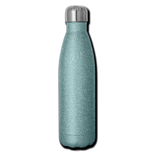 Insulated Stainless Steel Water Bottle - glitter turquoise