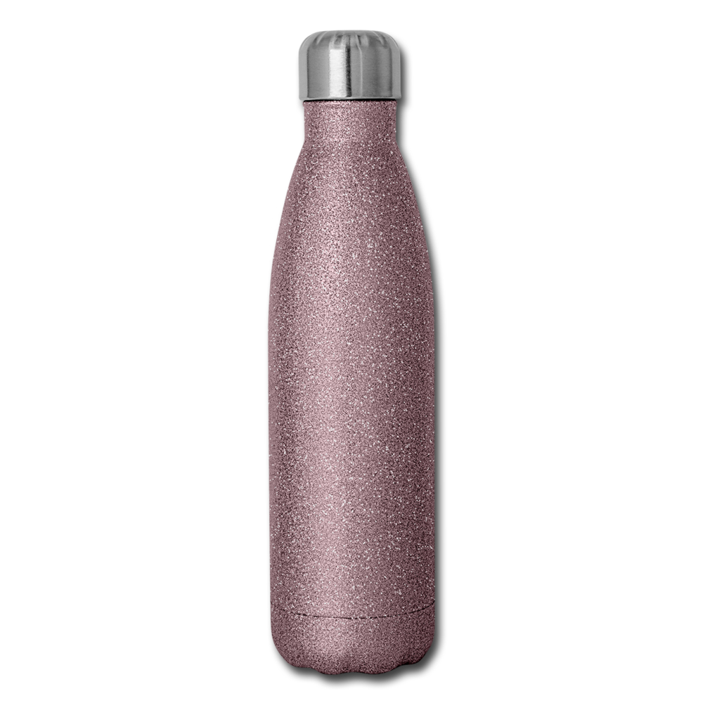 Insulated Stainless Steel Water Bottle - glitter pink