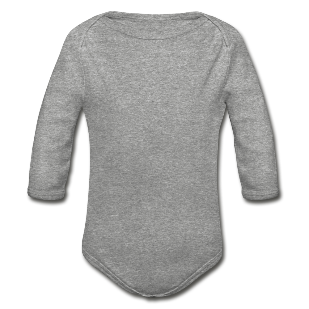 Organic Long Sleeve Baby Bodysuit - heather gray