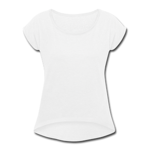 Women's Roll Cuff T-Shirt - white