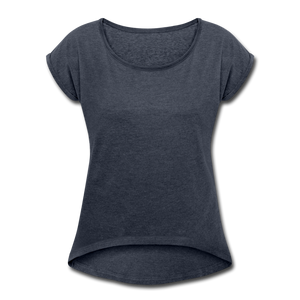 Women's Roll Cuff T-Shirt - navy heather