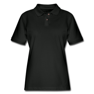 Women's Pique Polo Shirt - black