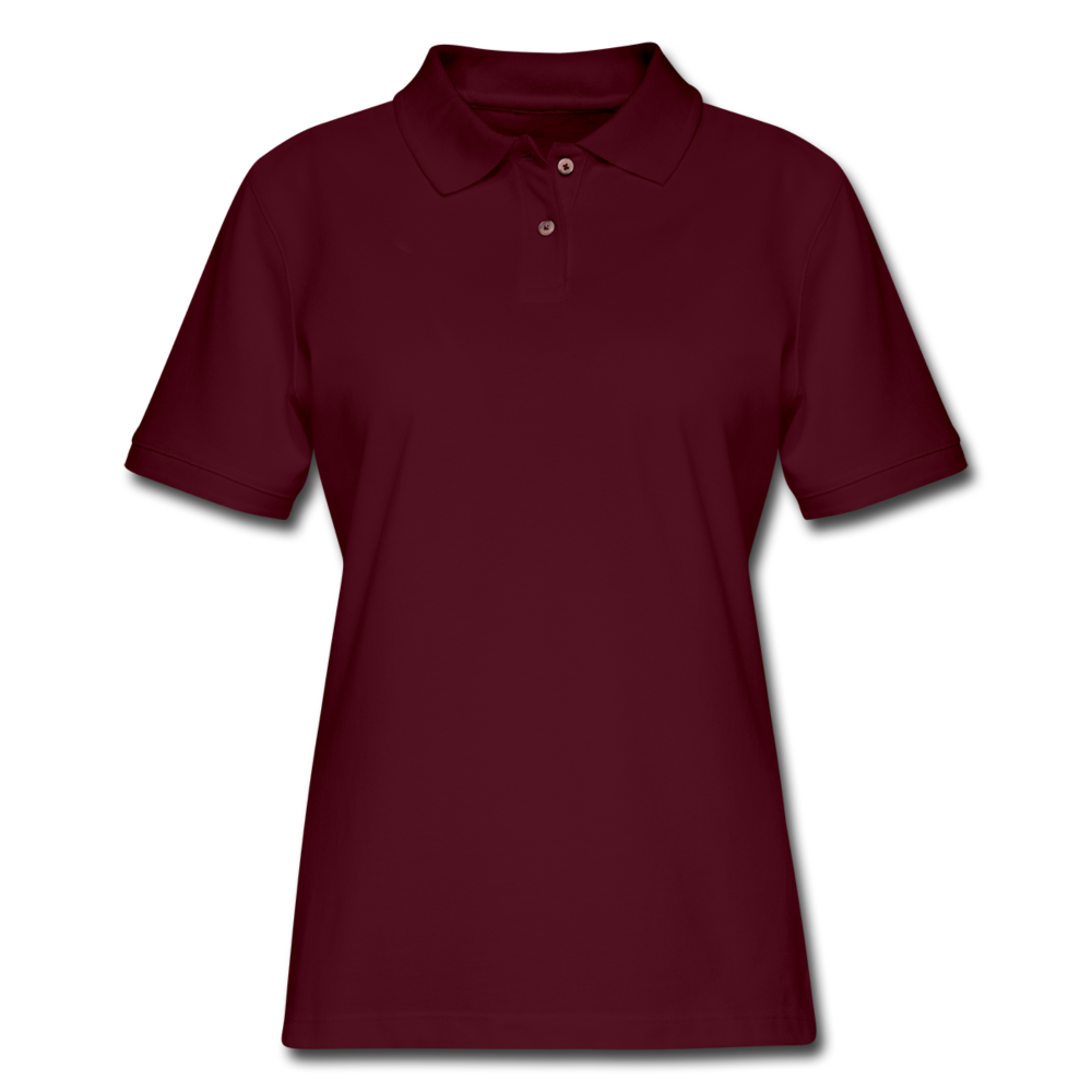 Women's Pique Polo Shirt - burgundy