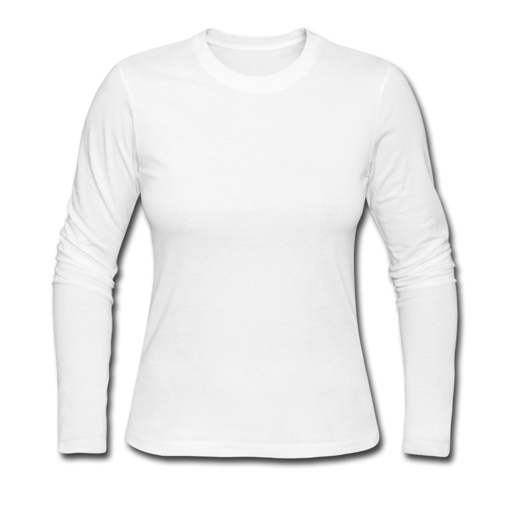 Women's Long Sleeve Jersey T-Shirt - white