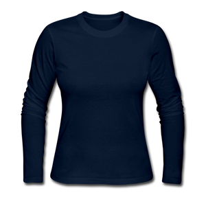 Women's Long Sleeve Jersey T-Shirt - navy