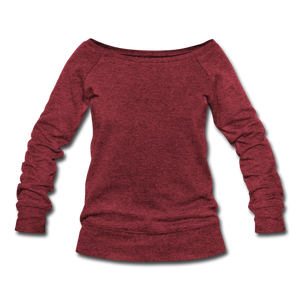 Women's Wideneck Sweatshirt - cardinal triblend